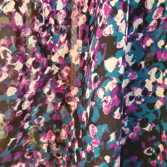 Lane Bryant Chiffon Kimono Onesize Colorful Purple Polka-dot NWT - Picture 7 of 9